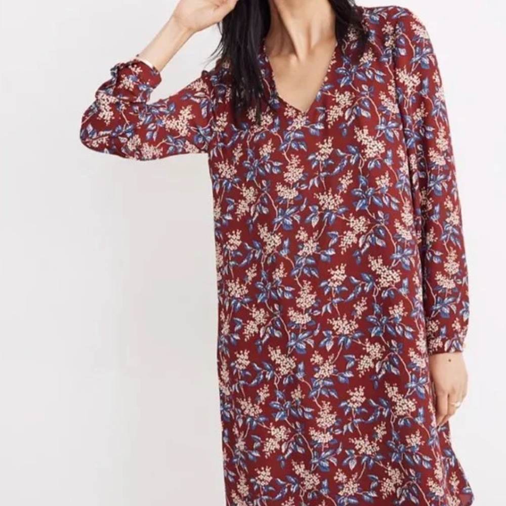 Madewell Long Sleeve Antique Flora mini Dress